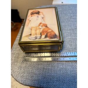 Vintage Via Vermont Trinket Box, "In Disgrace" Art by Bessie Pease Gutmann